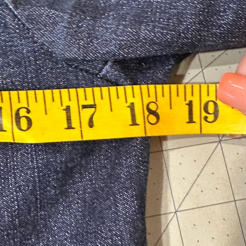 Ralph Lauren Denim Car Coat SZ10 Indigo Blue silver Crest Buttons Military Style - Picture 13 of 16